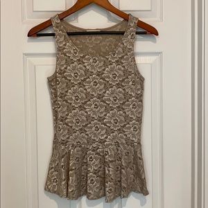 Floral print peplum top